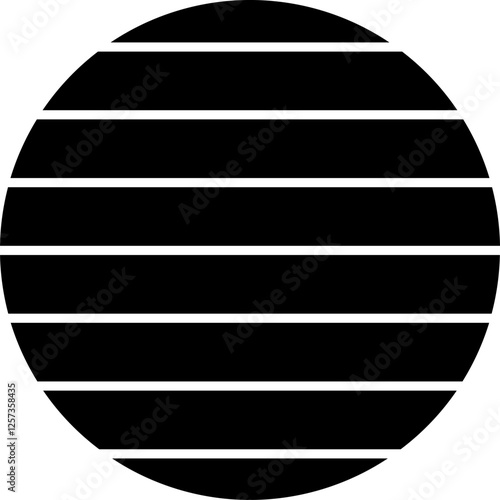 Minimalistisches rundes Vektor Modell - Aufgeteiltes Design Element - Punkt mit Linien