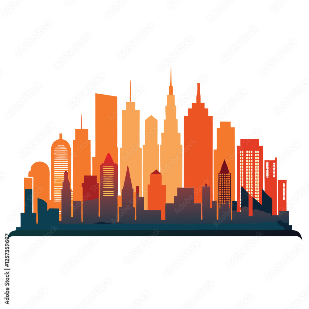 city silhouette vector set panorama city on white background city silhouette vector set panorama city on white background