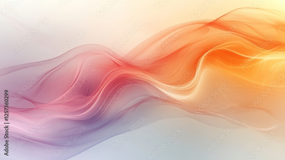 Obraz premium Abstract flowing shapes create a vibrant and dynamic composition