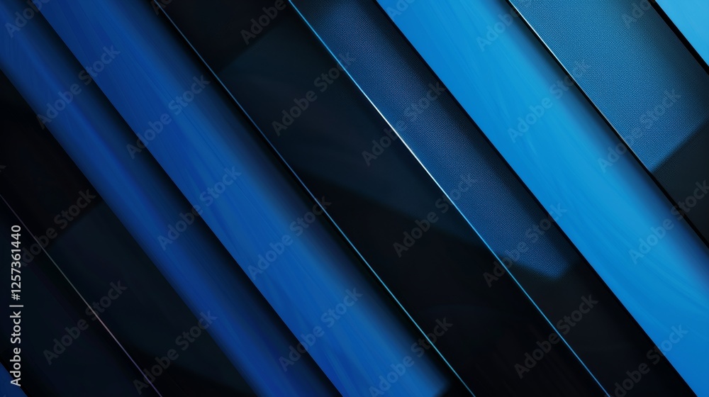 Obraz premium Photo of blue Background with Abstract Lines for Design, Featuring White Space in the Center for Text. Ideal for Banner Templates and Digital Projects. Minimalist Wallpaper.