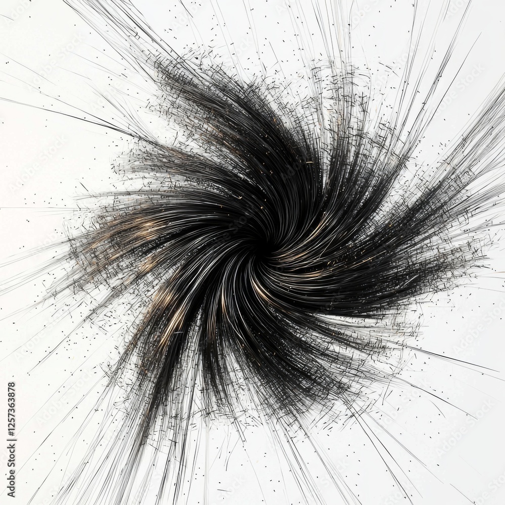 Obraz premium Abstract Visual Representation of Dynamic Energy Flow with Intricate Lines and Patterns