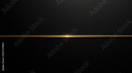 Elegant Black Background with Glowing Gold Divider Line, Perfect for Luxury Branding and Modern Design Projects