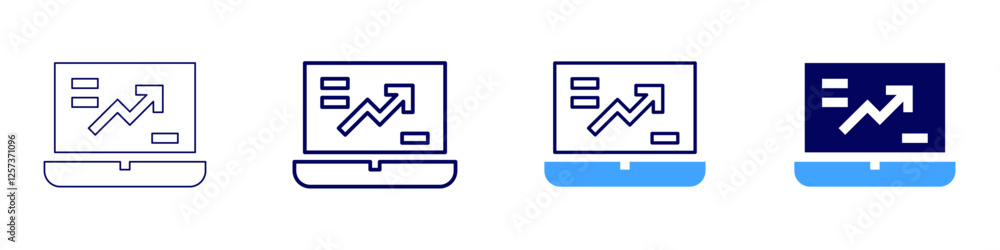 Business data icon in 4 different styles. Thin Line, Line, Bold Line, Duotone. Duotone style. Editable stroke Business data icon in 4 different styles. Thin Line, Line, Bold Line, Duotone. Duotone style. Editable stroke