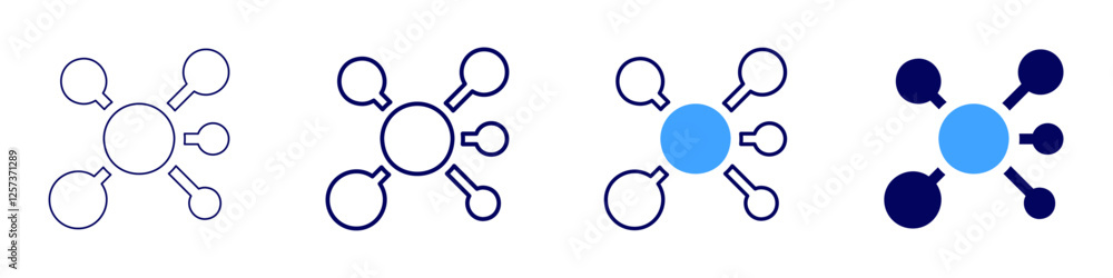 Data access control icon in 4 different styles. Thin Line, Line, Bold Line, Duotone. Duotone style. Editable stroke Data access control icon in 4 different styles. Thin Line, Line, Bold Line, Duotone. Duotone style. Editable stroke
