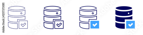 Data pipeline icon in 4 different styles. Thin Line, Line, Bold Line, Duotone. Duotone style. Editable stroke