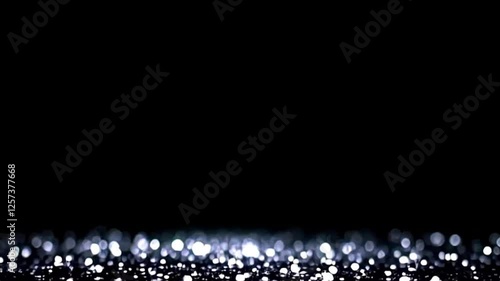White abstract shiny particles on Black background 