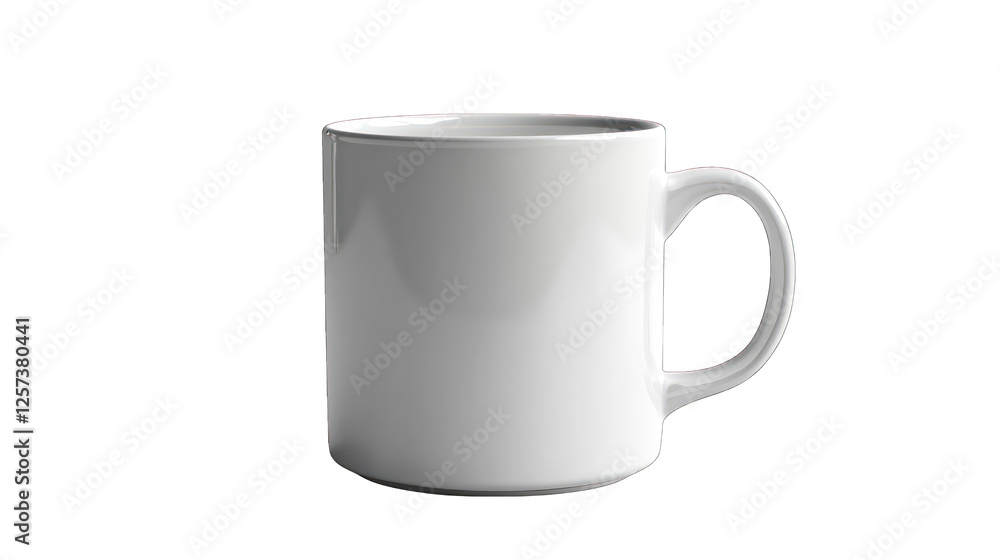empty white mug 3d render icon isolated on white background empty white mug 3d render icon isolated on white background