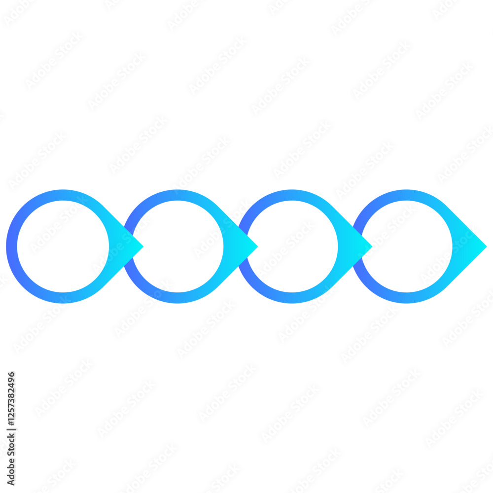 Fototapeta premium Blue Circle Infographic