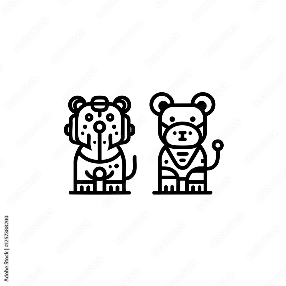 Futuristic animal robot vector illustration with a sleek and modern design. Perfect for sci-fi projects, branding, merchandise, and digital art. Futuristic animal robot vector illustration with a sleek and modern design. Perfect for sci-fi projects, branding, merchandise, and digital art.