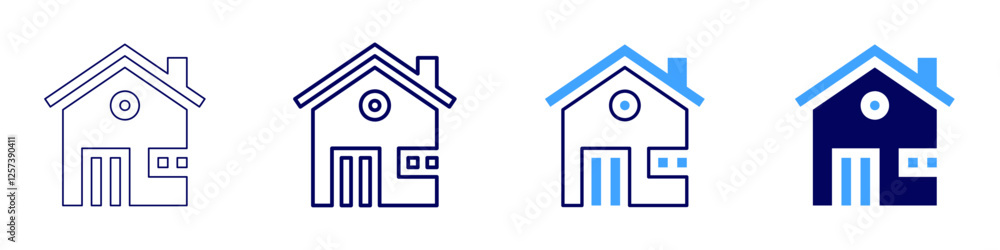 Home equity loan icon in 4 different styles. Thin Line, Line, Bold Line, Duotone. Duotone style. Editable stroke Home equity loan icon in 4 different styles. Thin Line, Line, Bold Line, Duotone. Duotone style. Editable stroke