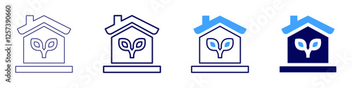 Home staging services icon in 4 different styles. Thin Line, Line, Bold Line, Duotone. Duotone style. Editable stroke