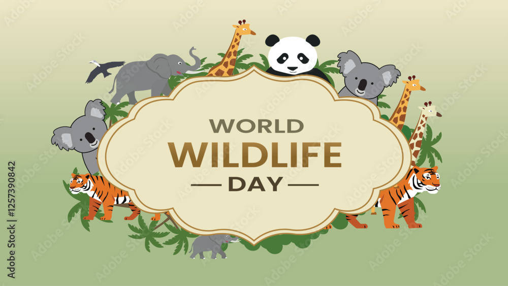 Fototapeta premium World Wildlife Day Animals and Conservation