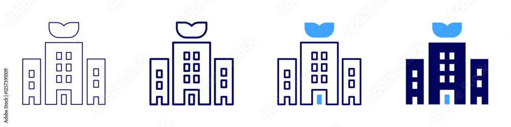 Investment property market trends icon in 4 different styles. Thin Line, Line, Bold Line, Duotone. Duotone style. Editable stroke Investment property market trends icon in 4 different styles. Thin Line, Line, Bold Line, Duotone. Duotone style. Editable stroke