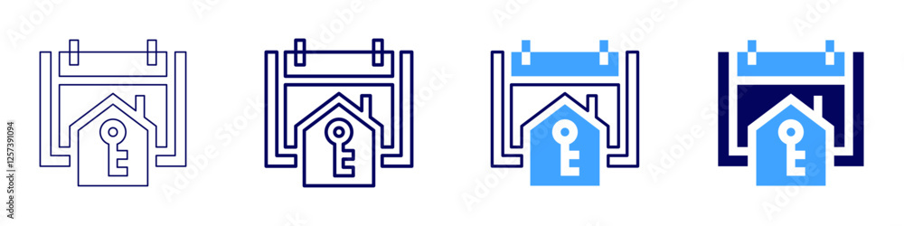 Luxury homes for sale icon in 4 different styles. Thin Line, Line, Bold Line, Duotone. Duotone style. Editable stroke Luxury homes for sale icon in 4 different styles. Thin Line, Line, Bold Line, Duotone. Duotone style. Editable stroke
