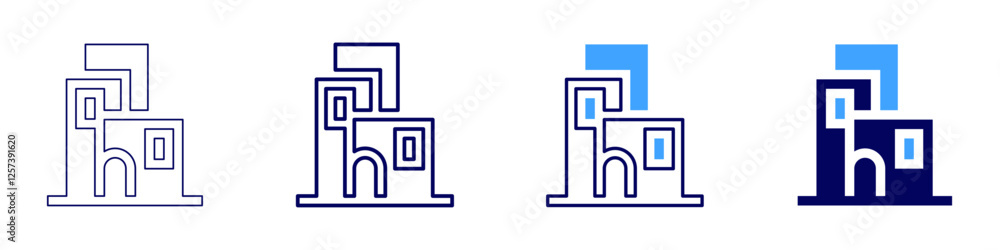 Property flipping guide icon in 4 different styles. Thin Line, Line, Bold Line, Duotone. Duotone style. Editable stroke Property flipping guide icon in 4 different styles. Thin Line, Line, Bold Line, Duotone. Duotone style. Editable stroke