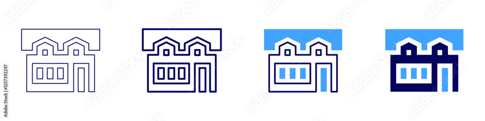 Property market outlook icon in 4 different styles. Thin Line, Line, Bold Line, Duotone. Duotone style. Editable stroke Property market outlook icon in 4 different styles. Thin Line, Line, Bold Line, Duotone. Duotone style. Editable stroke
