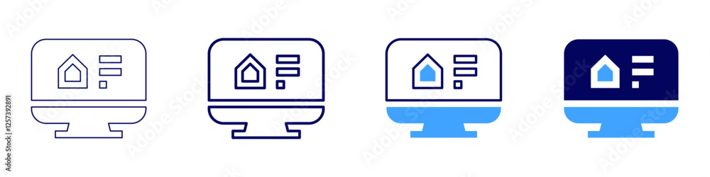 Property value icon in 4 different styles. Thin Line, Line, Bold Line, Duotone. Duotone style. Editable stroke Property value icon in 4 different styles. Thin Line, Line, Bold Line, Duotone. Duotone style. Editable stroke