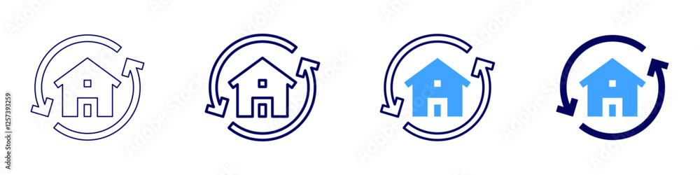 Real estate appraisal software icon in 4 different styles. Thin Line, Line, Bold Line, Duotone. Duotone style. Editable stroke Real estate appraisal software icon in 4 different styles. Thin Line, Line, Bold Line, Duotone. Duotone style. Editable stroke