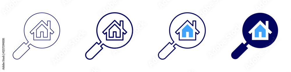 Real estate contract review icon in 4 different styles. Thin Line, Line, Bold Line, Duotone. Duotone style. Editable stroke Real estate contract review icon in 4 different styles. Thin Line, Line, Bold Line, Duotone. Duotone style. Editable stroke