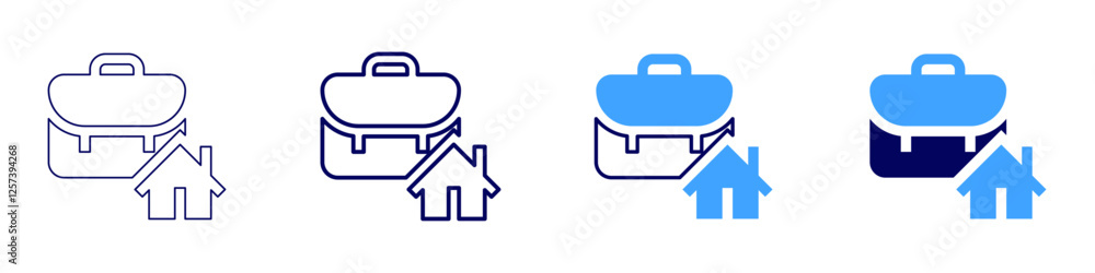 Real estate equity icon in 4 different styles. Thin Line, Line, Bold Line, Duotone. Duotone style. Editable stroke Real estate equity icon in 4 different styles. Thin Line, Line, Bold Line, Duotone. Duotone style. Editable stroke