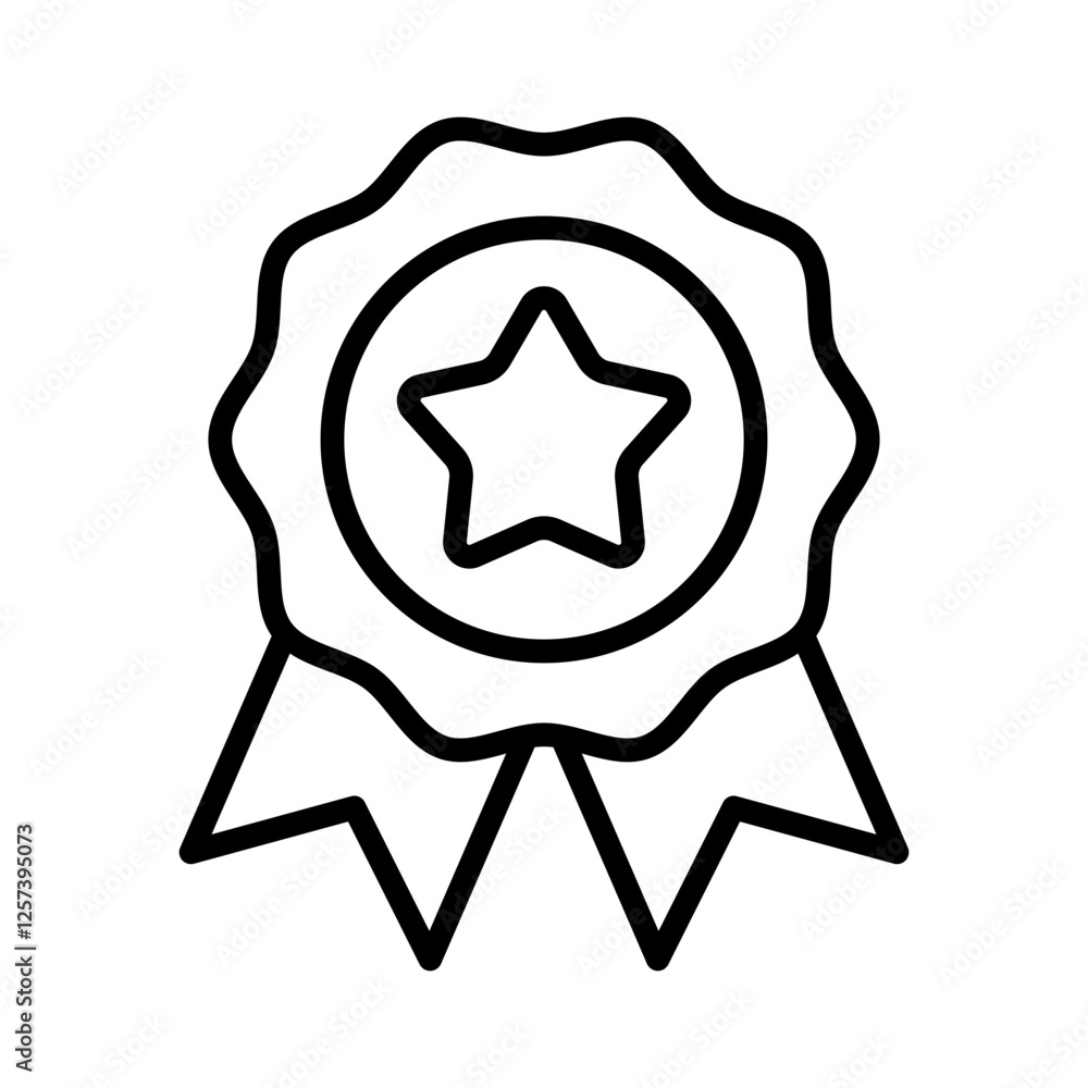 Medal icon. A star is engraved. Medal icon. A star is engraved.