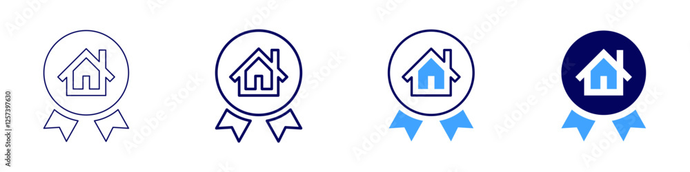 Real estate portfolio growth icon in 4 different styles. Thin Line, Line, Bold Line, Duotone. Duotone style. Editable stroke Real estate portfolio growth icon in 4 different styles. Thin Line, Line, Bold Line, Duotone. Duotone style. Editable stroke