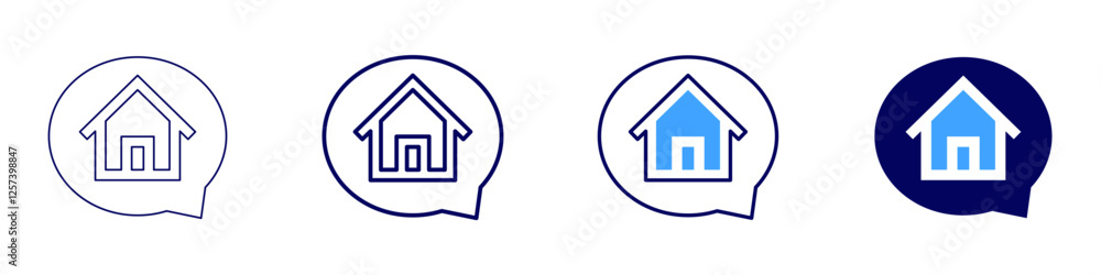 Smart home properties icon in 4 different styles. Thin Line, Line, Bold Line, Duotone. Duotone style. Editable stroke Smart home properties icon in 4 different styles. Thin Line, Line, Bold Line, Duotone. Duotone style. Editable stroke