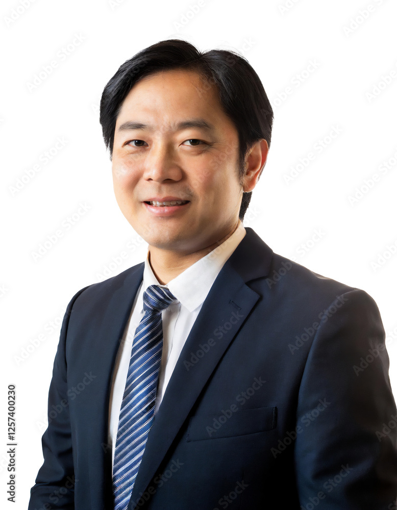 Portrait of only one Man. White Background. Portrait of only one Man. White Background.