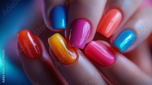 Vibrant Rainbow Nails Showcase Summer Fashion Trends photo