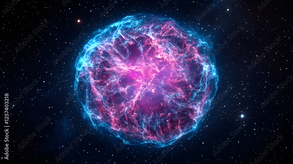A planet and star system with many stars and galaxies in the background.
A planet and star system with many stars and galaxies in the background.