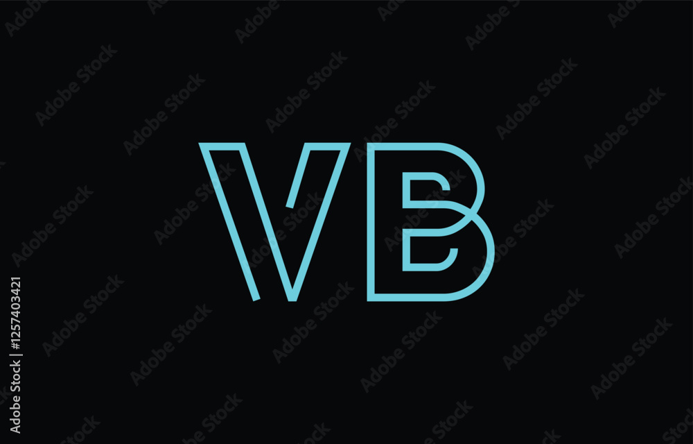 Illustration of creative typography featuring stylized letters V and B with a minimal blue color theme, suitable for branding and graphic design inspiration. Illustration of creative typography featuring stylized letters V and B with a minimal blue color theme, suitable for branding and graphic design inspiration.