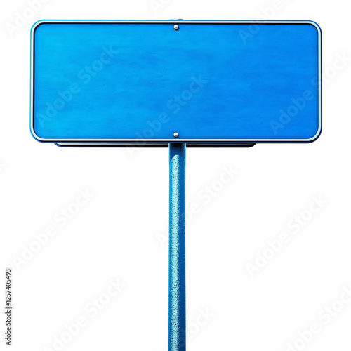 Wallpaper Mural Blue street sign, two blank signs on a pole isolated on transparent background Torontodigital.ca