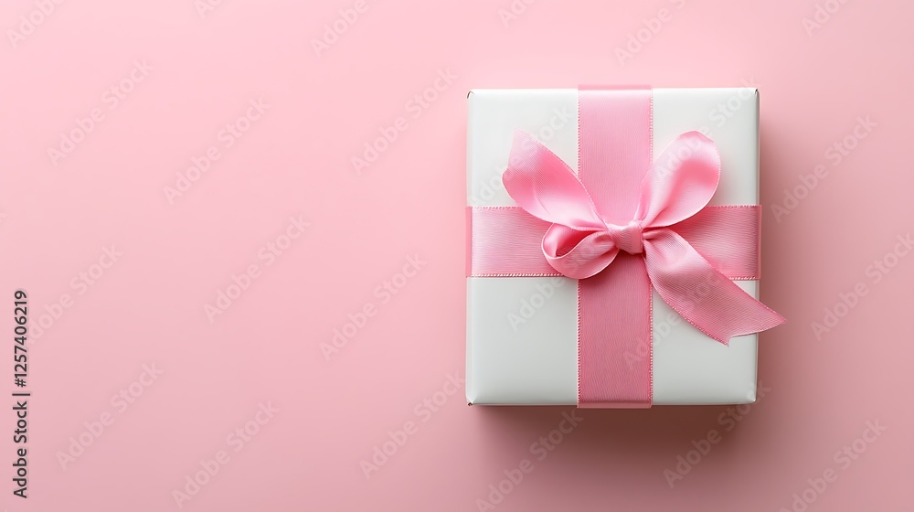 pink gift box with ribbon pink gift box with ribbon