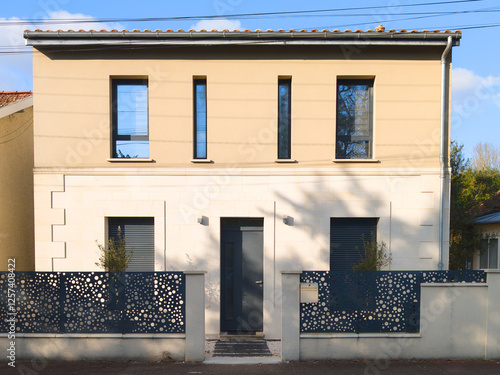 old classic house renovated in contemporary style in bordeaux city french photo