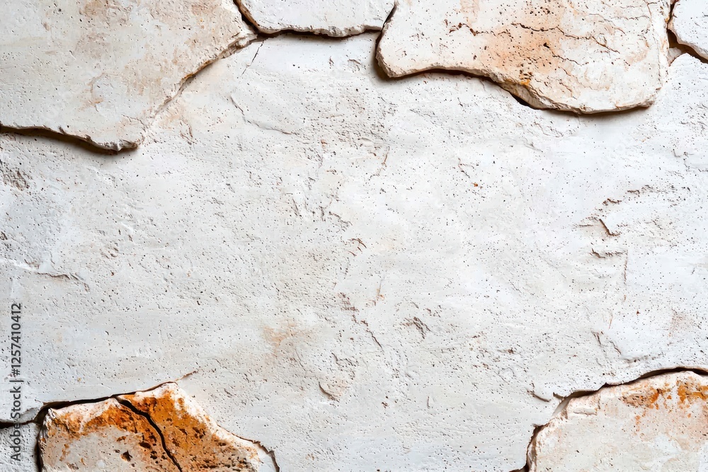 Fototapeta premium Textured Natural Stone Wall Surface with Earthy Tones and Unique Patterns for Design Projects