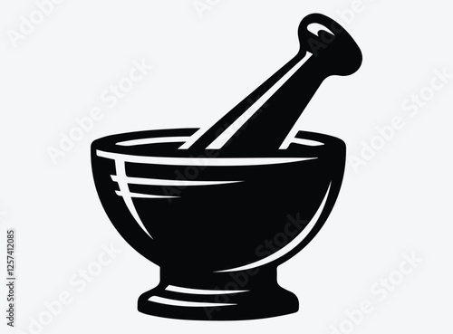 Mortar and Pestle Silhouette Vector Unique Designs