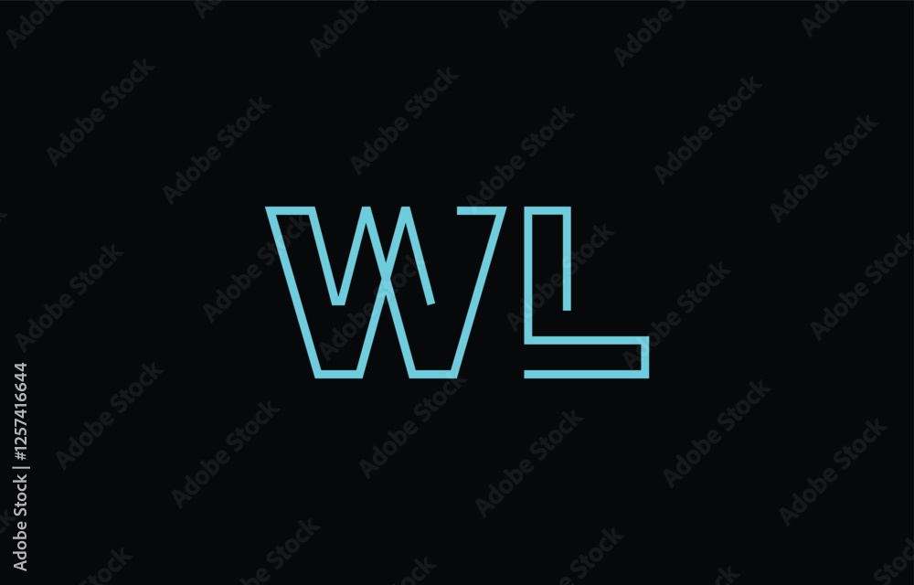 Illustration of creative typography featuring stylized letters W and L with a minimal blue color theme, suitable for branding and graphic design inspiration. Illustration of creative typography featuring stylized letters W and L with a minimal blue color theme, suitable for branding and graphic design inspiration.