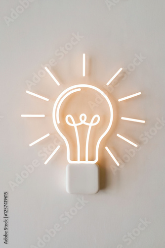 Light bulb idea concept illustration representing creativity and innovation photo