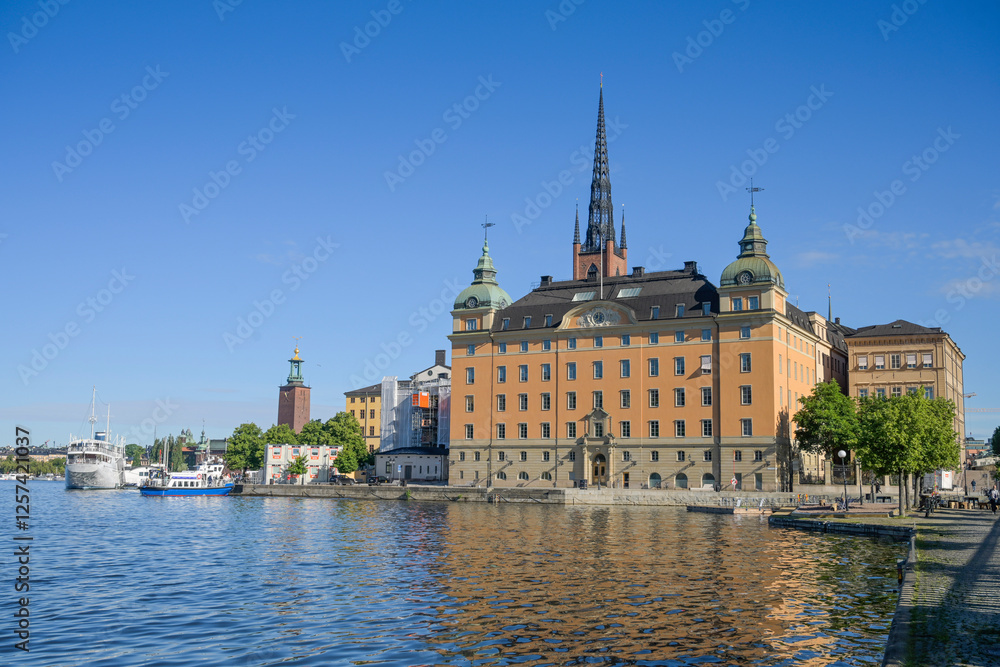 Fototapeta premium Oberverwaltungsgericht Kammarrätten, Altstadt, Gamla Stan, Stockholm, Schweden