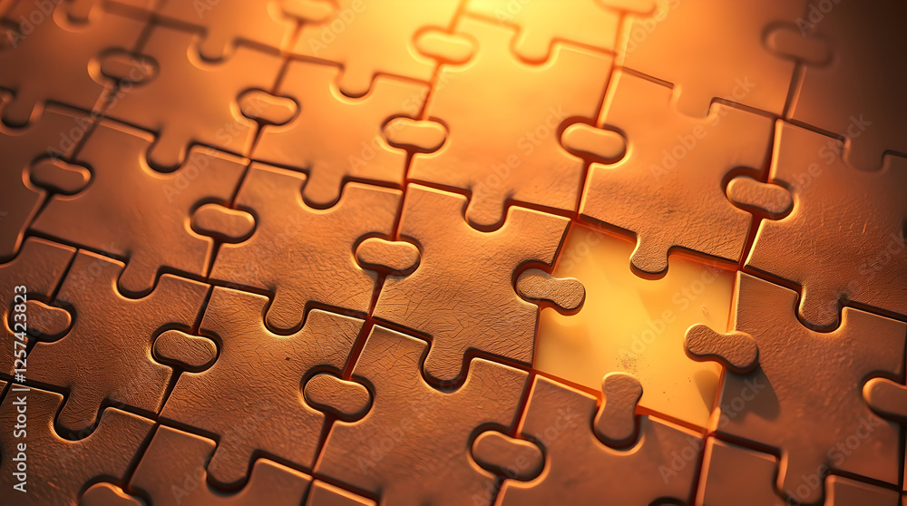 Missing Puzzle Piece Connecting to Solution. Missing Puzzle Piece Connecting to Solution.