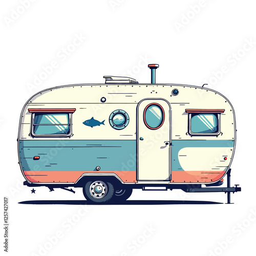 Vsai retro style caravan embracing the spirit of travel and leisure
