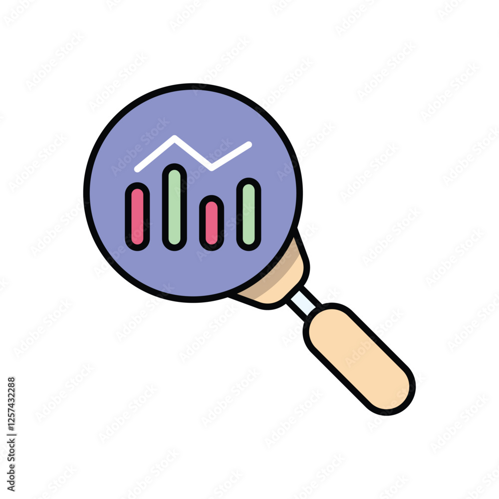 Data analytics graph vector icon Data analytics graph vector icon