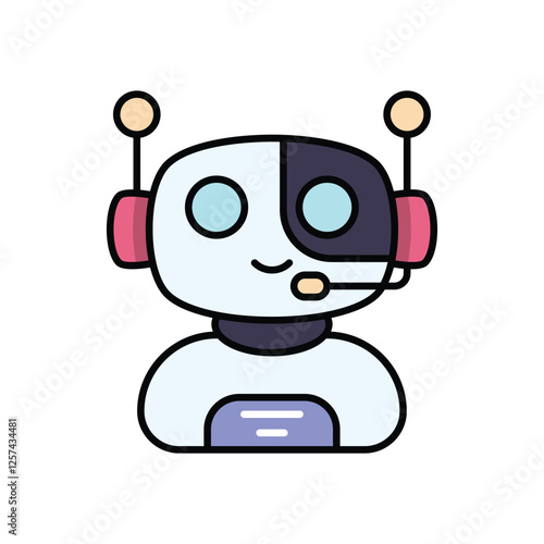 AI assistant vector icon