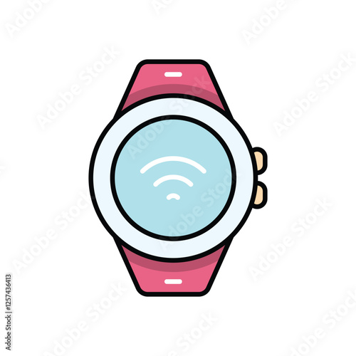 Smart wearable device vector icon