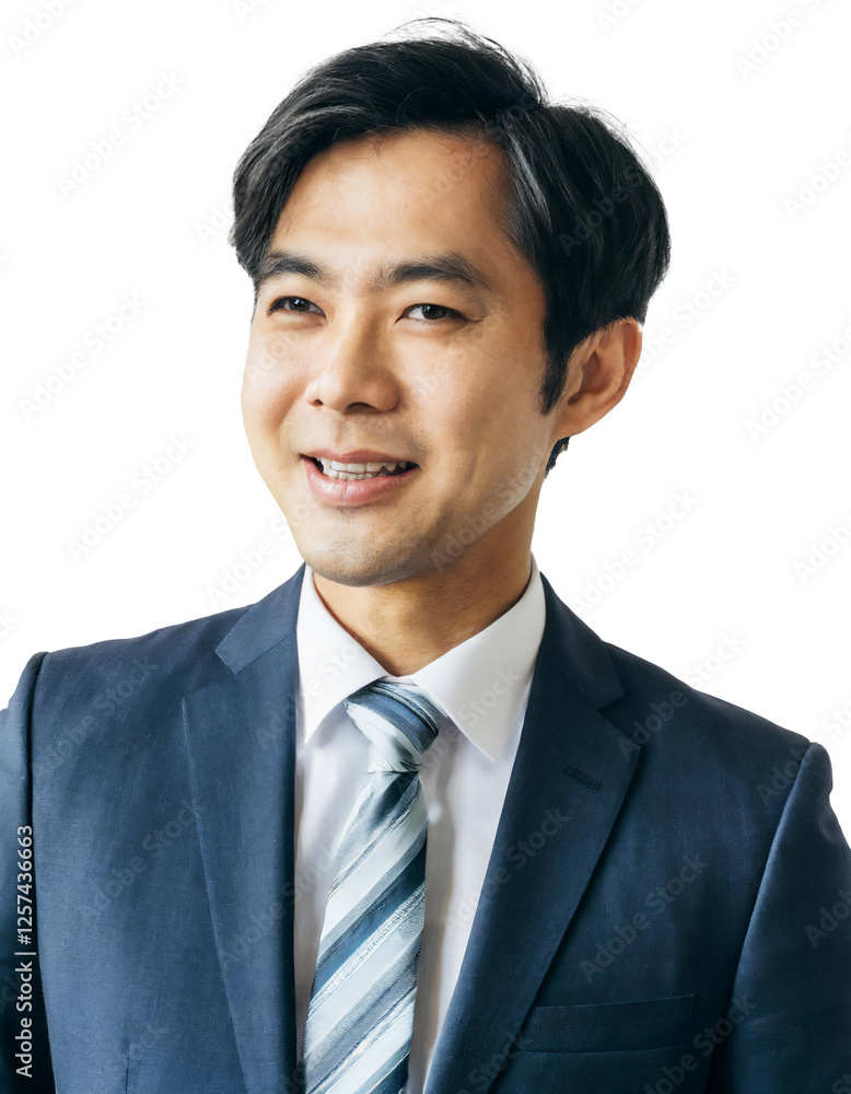Portrait of only one Man. White Background. Portrait of only one Man. White Background.
