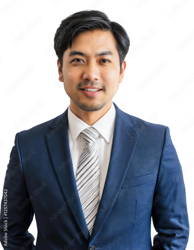 Portrait of only one Man. White Background. Portrait of only one Man. White Background.