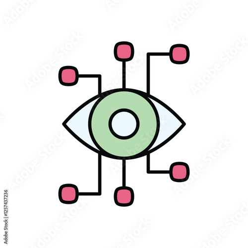 Eye Technology vector icon