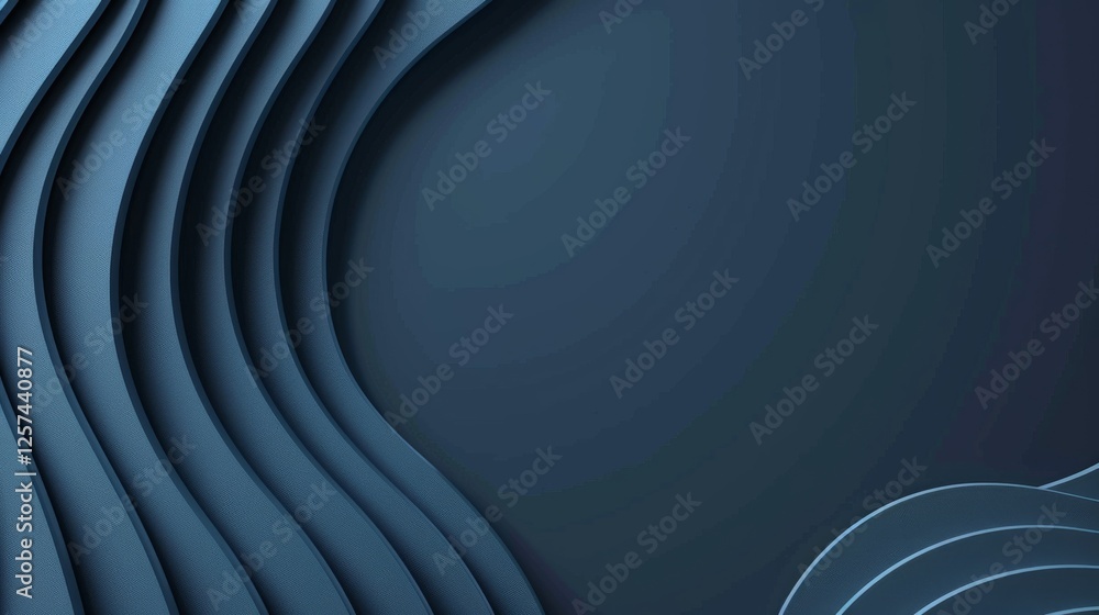 Fototapeta premium blue Background with Grid Lines and Shapes, Banner Template with White Space for Text. Abstract Minimalist Wallpaper with Copy Space on blue Background. Simple Modern Wallpaper.