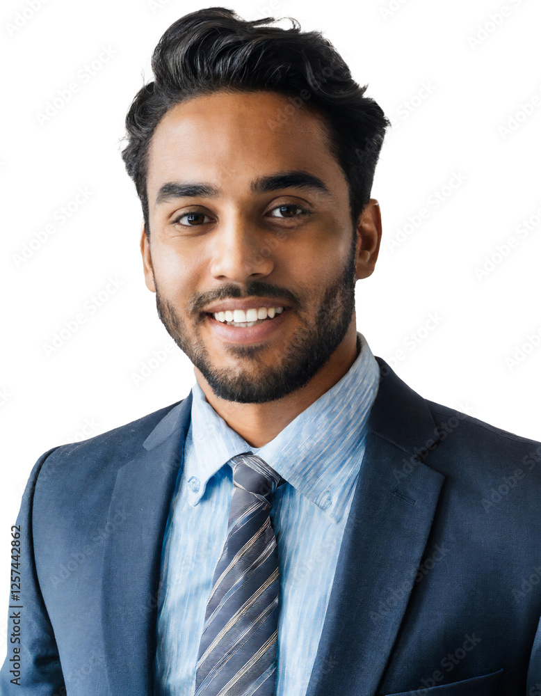 Portrait of only one Man. White Background. Portrait of only one Man. White Background.
