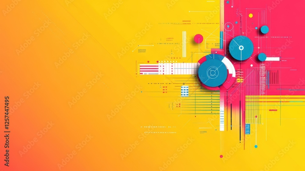 Obraz premium Colorful abstract background featuring vibrant red and yellow hues blending together in a dynamic design